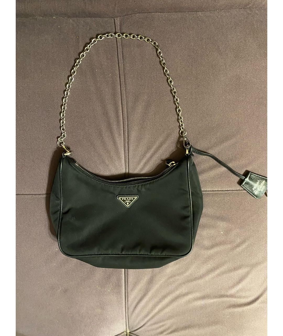 PRADA Черная тканевая сумка через плечо, фото 4