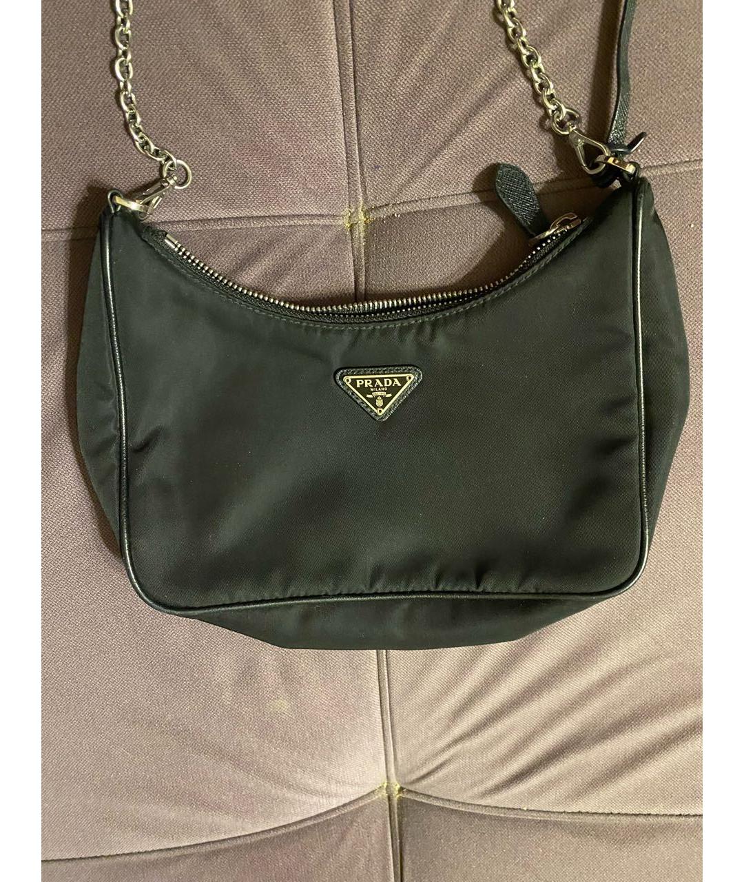 PRADA Черная тканевая сумка через плечо, фото 2