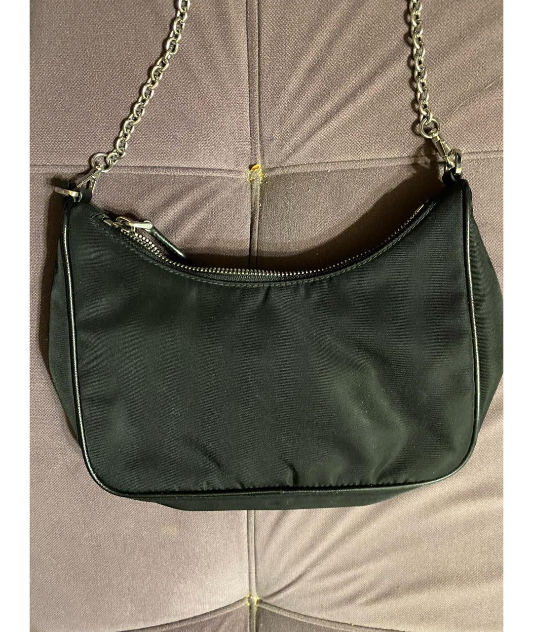 PRADA Черная тканевая сумка через плечо, фото 3