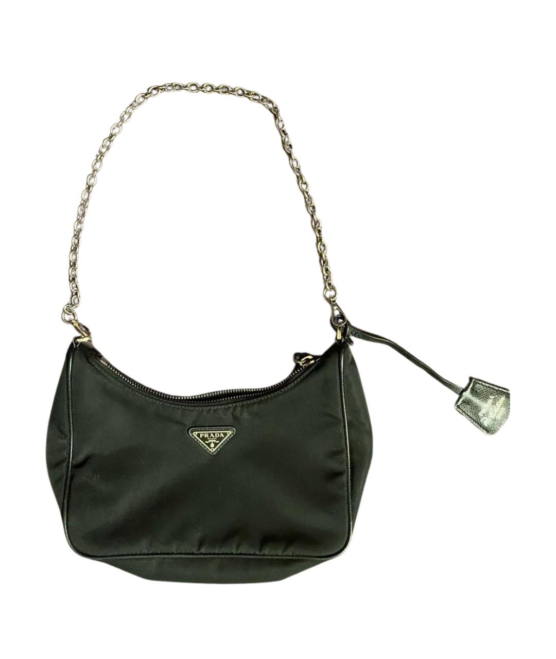 PRADA Черная тканевая сумка через плечо, фото 1