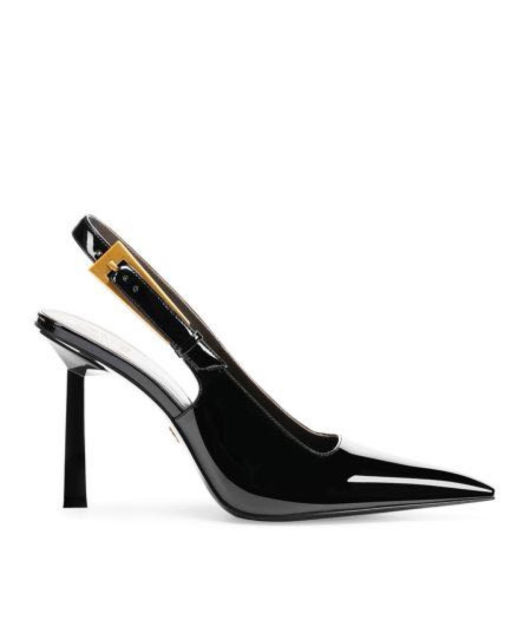 SAINT LAURENT Черные туфли из лакированной кожи, фото 8