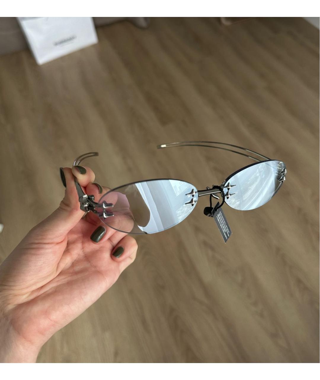 GENTLE MONSTER Антрацитовые металлические солнцезащитные очки, фото 2