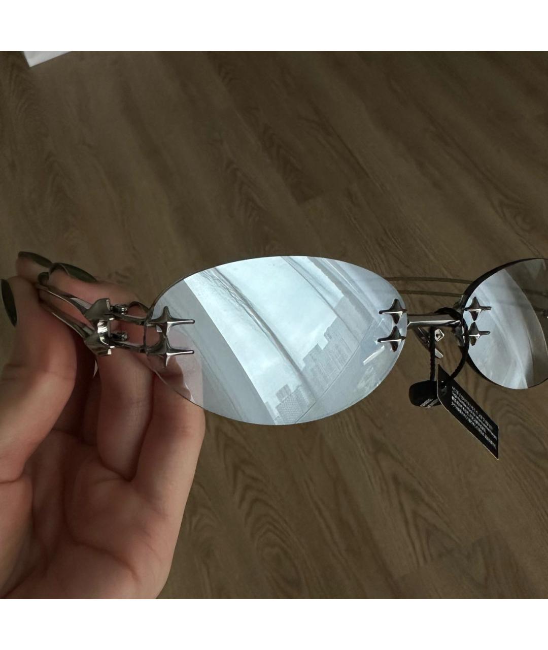 GENTLE MONSTER Антрацитовые металлические солнцезащитные очки, фото 3