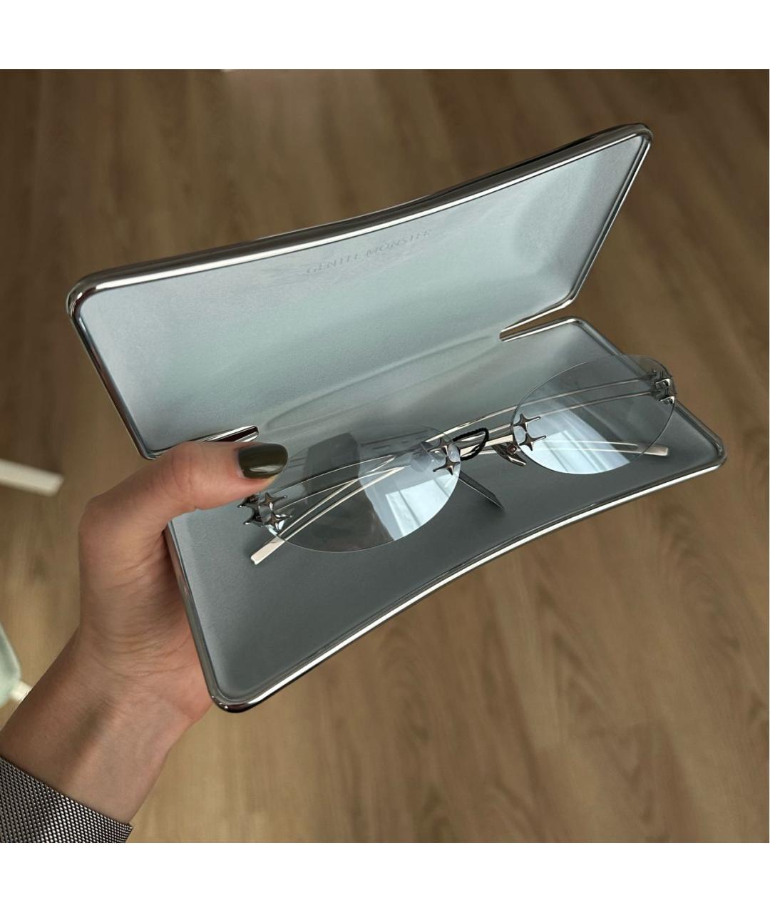 GENTLE MONSTER Антрацитовые металлические солнцезащитные очки, фото 8
