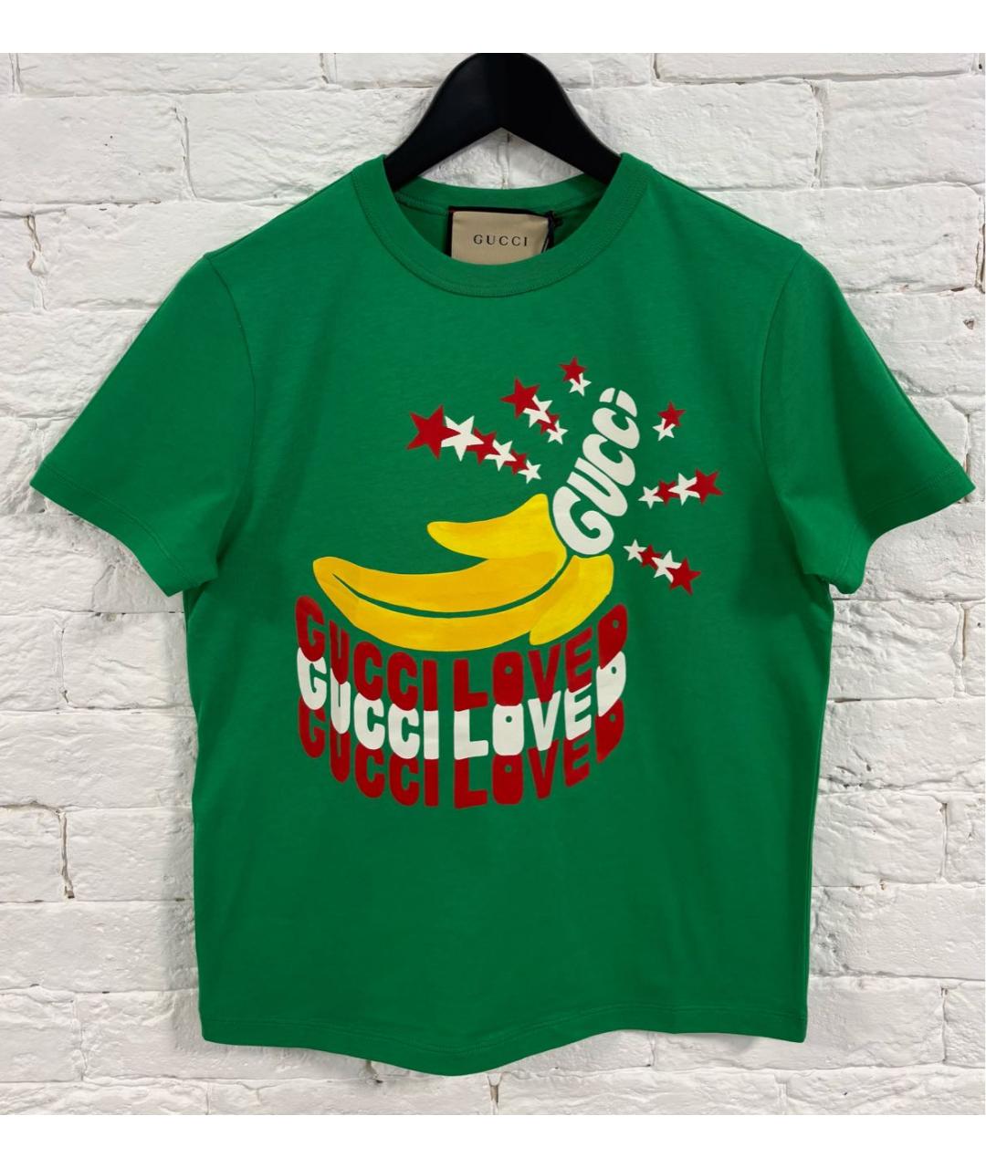 GUCCI Зеленая хлопковая футболка, фото 9