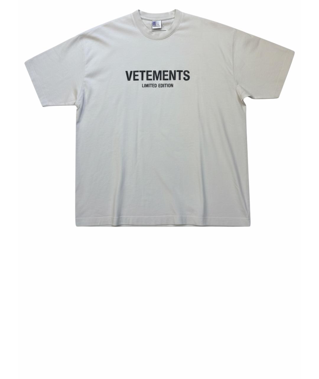 VETEMENTS Серая хлопковая футболка, фото 1