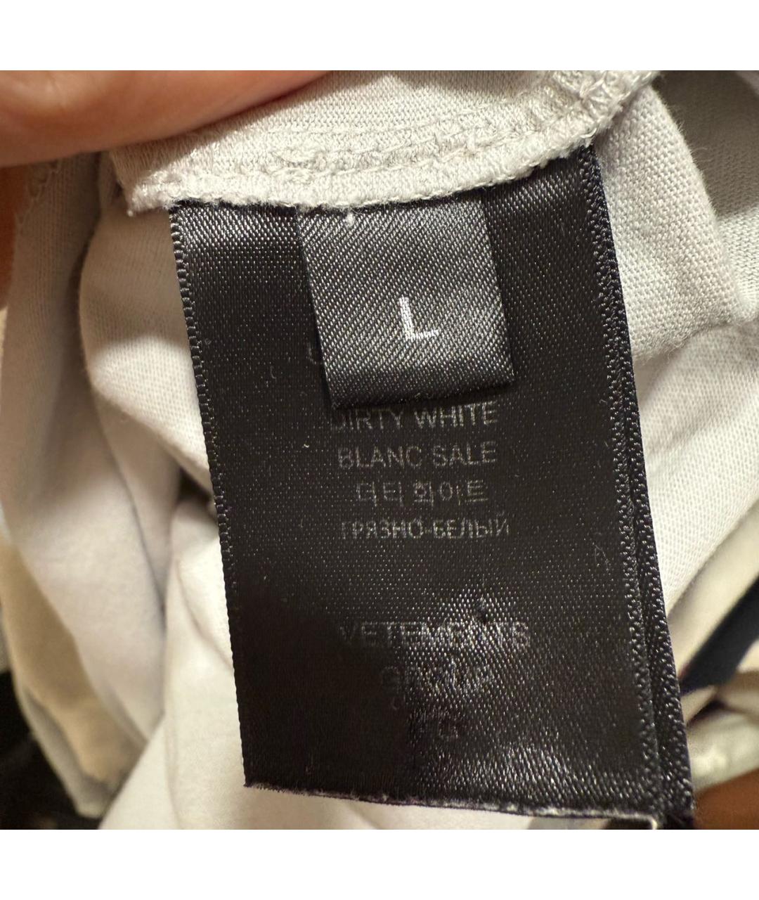 VETEMENTS Серая хлопковая футболка, фото 4