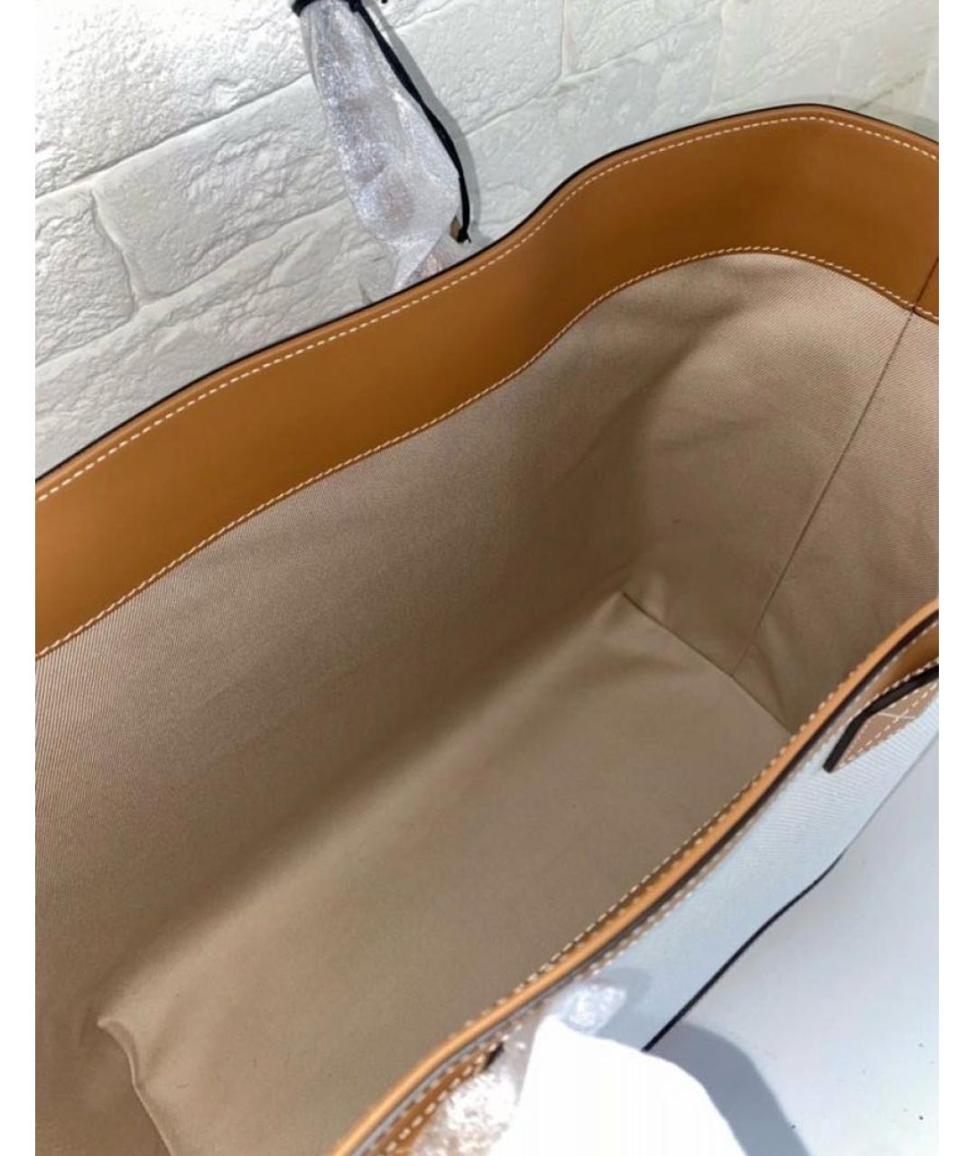 BURBERRY Коричневая хлопковая сумка тоут, фото 7