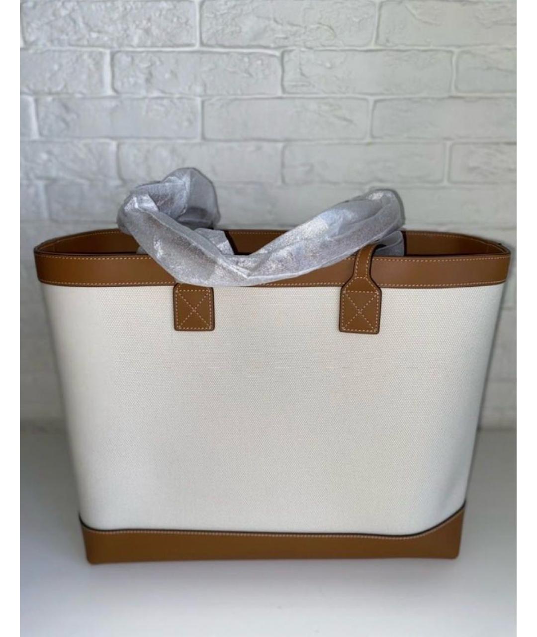 BURBERRY Коричневая хлопковая сумка тоут, фото 3