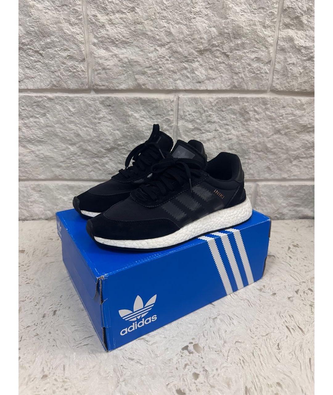 ADIDAS Черные текстильные низкие кроссовки / кеды, фото 2