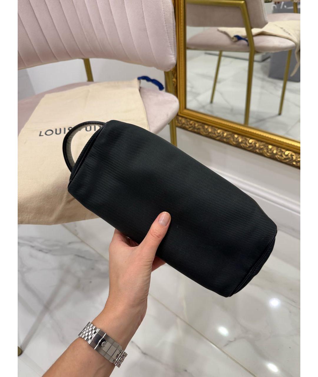 LOUIS VUITTON Черная тканевая косметичка, фото 8