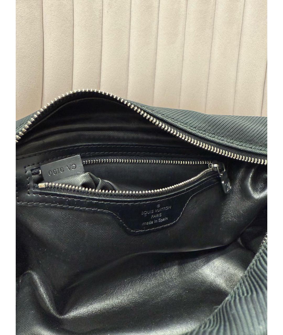 LOUIS VUITTON Черная тканевая косметичка, фото 4