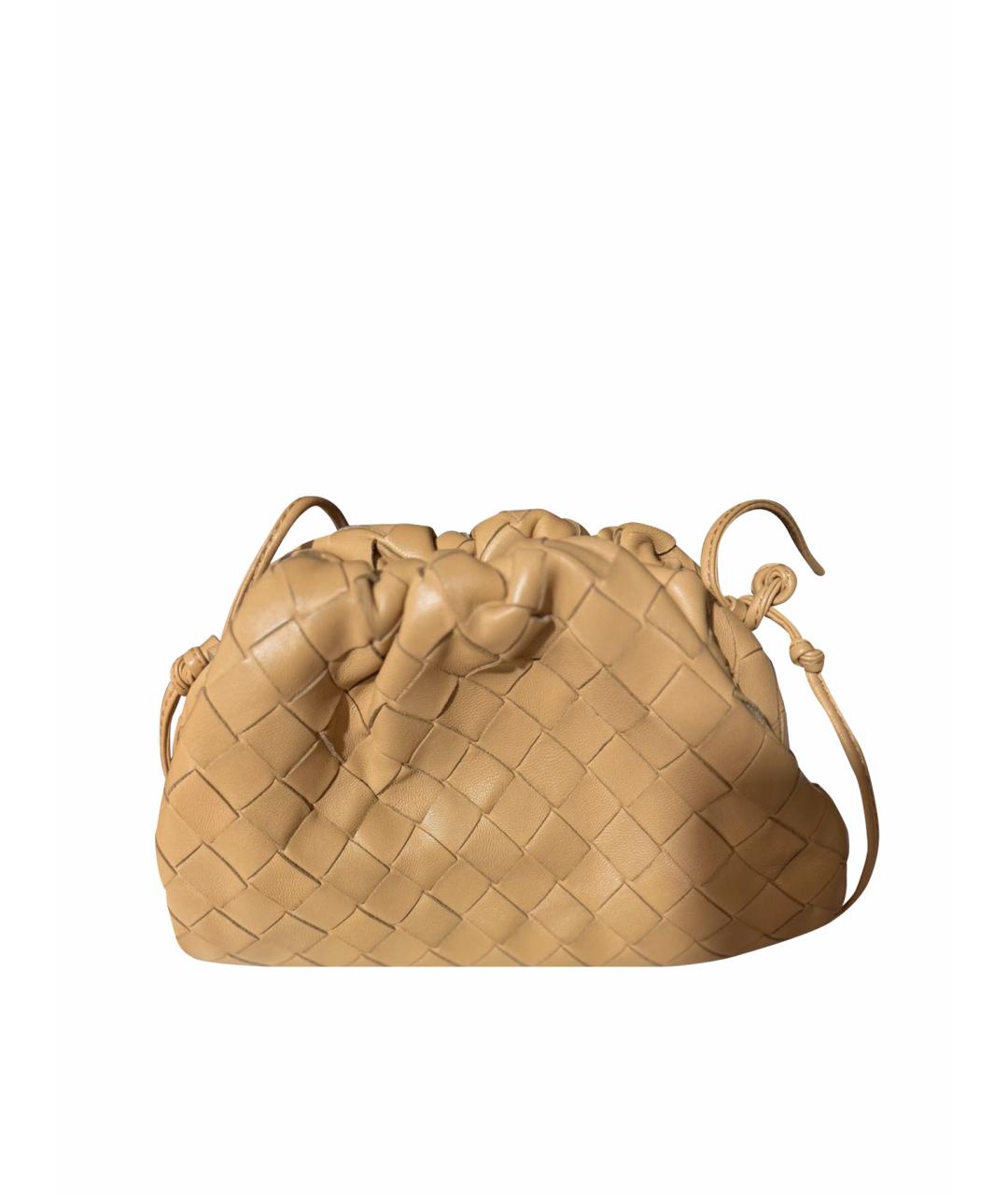 BOTTEGA VENETA Бежевая кожаная сумка через плечо, фото 1