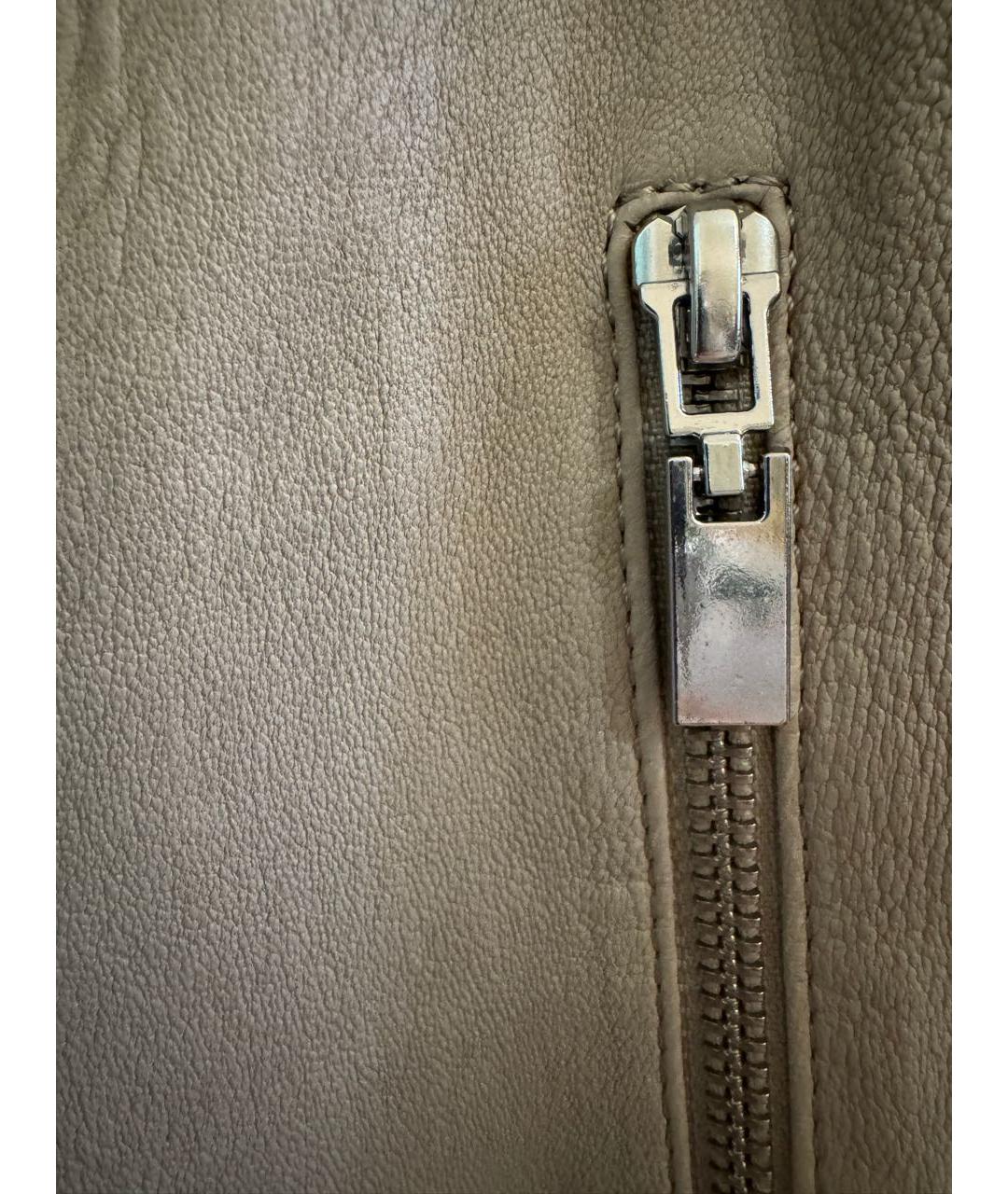 ARMA Бежевые кожаные брюки узкие, фото 5