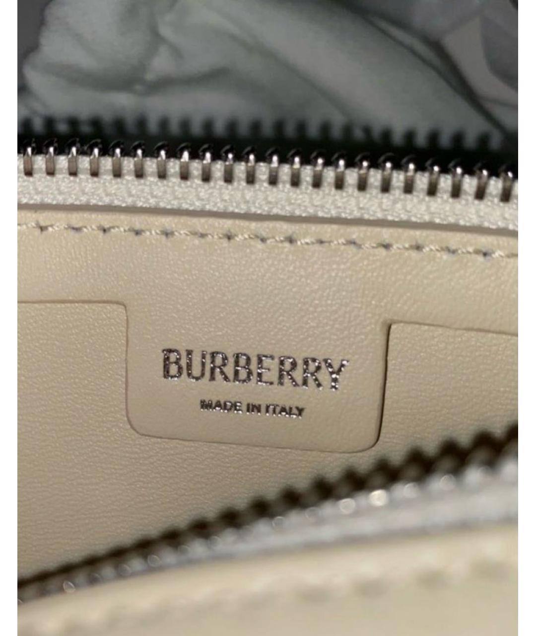 BURBERRY Бежевая кожаная сумка через плечо, фото 5