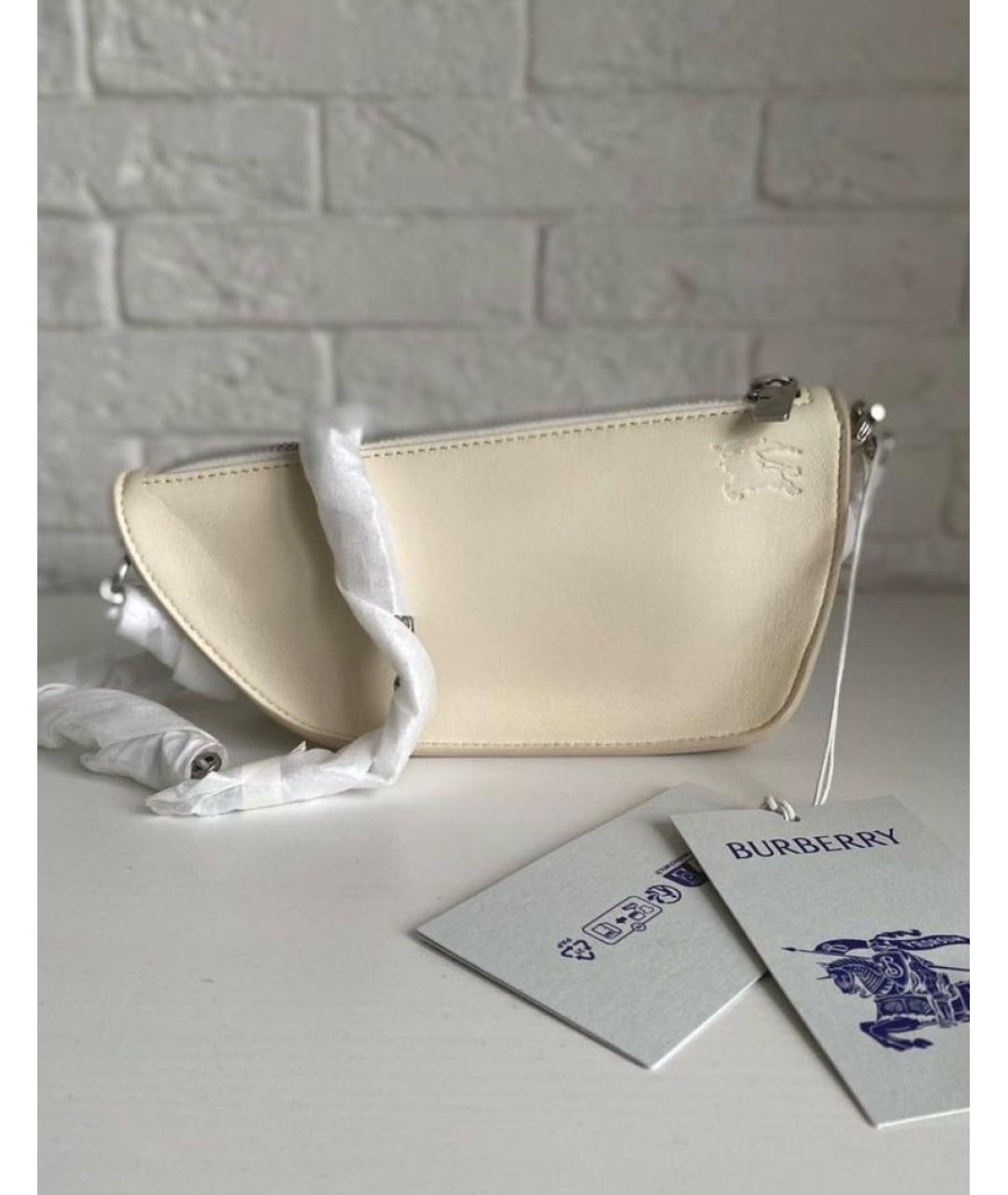 BURBERRY Бежевая кожаная сумка через плечо, фото 2