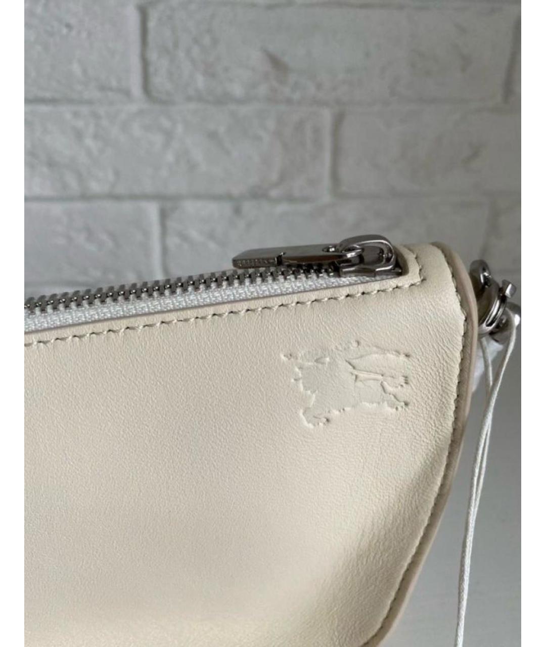 BURBERRY Бежевая кожаная сумка через плечо, фото 3