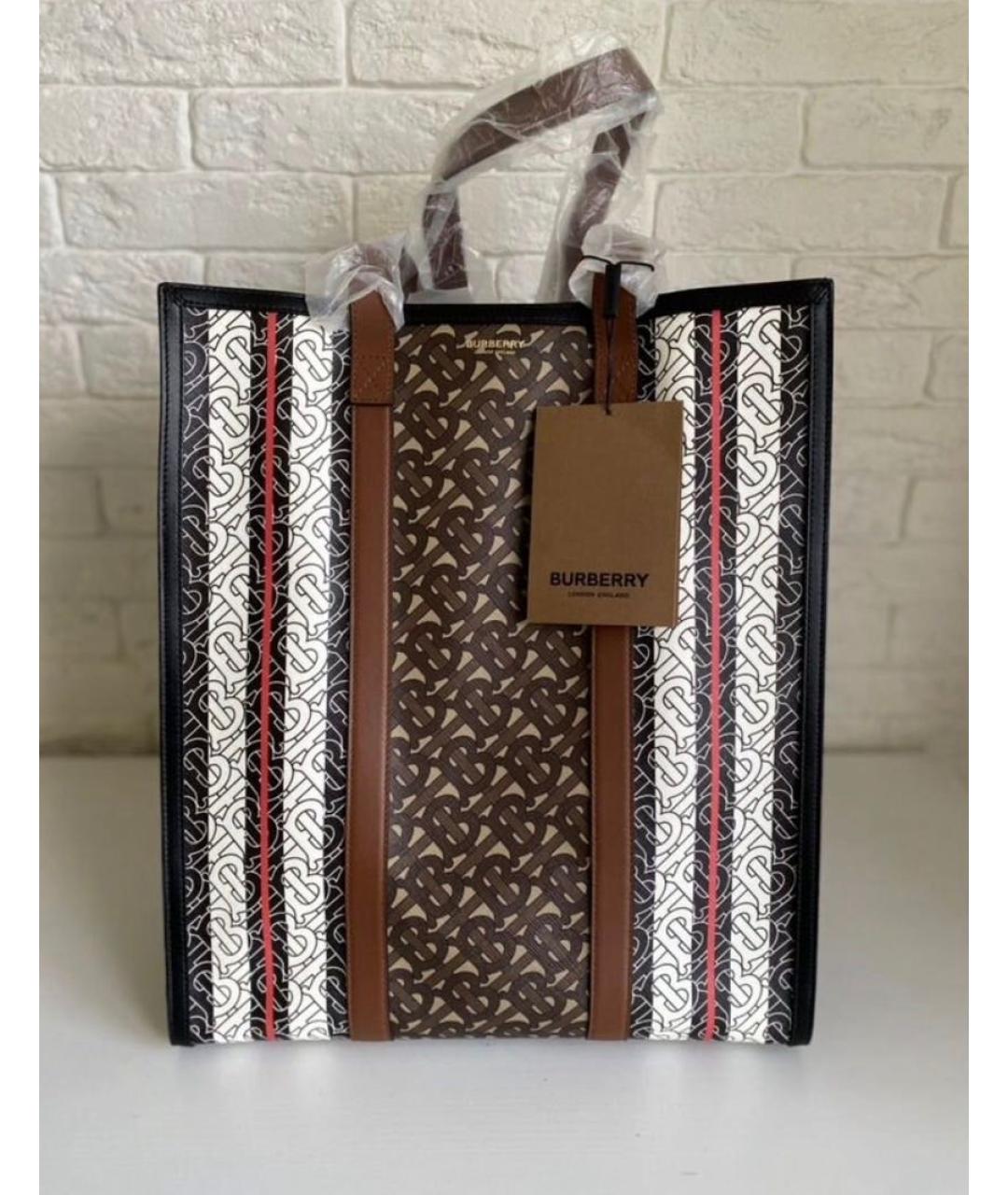 BURBERRY Коричневая сумка тоут, фото 2