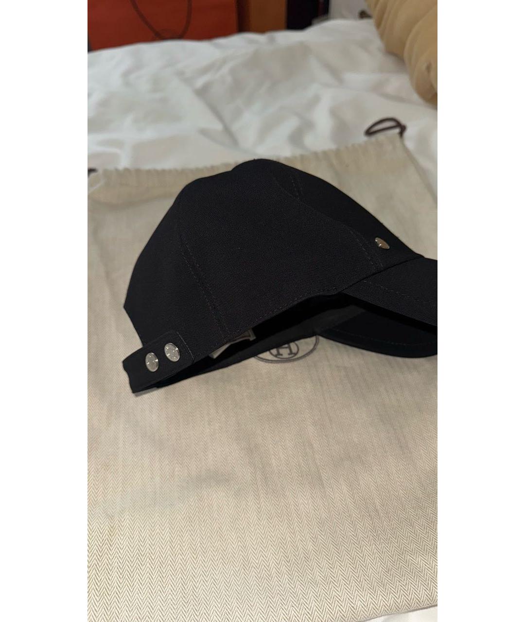 HERMES Черная синтетическая кепка/бейсболка, фото 3
