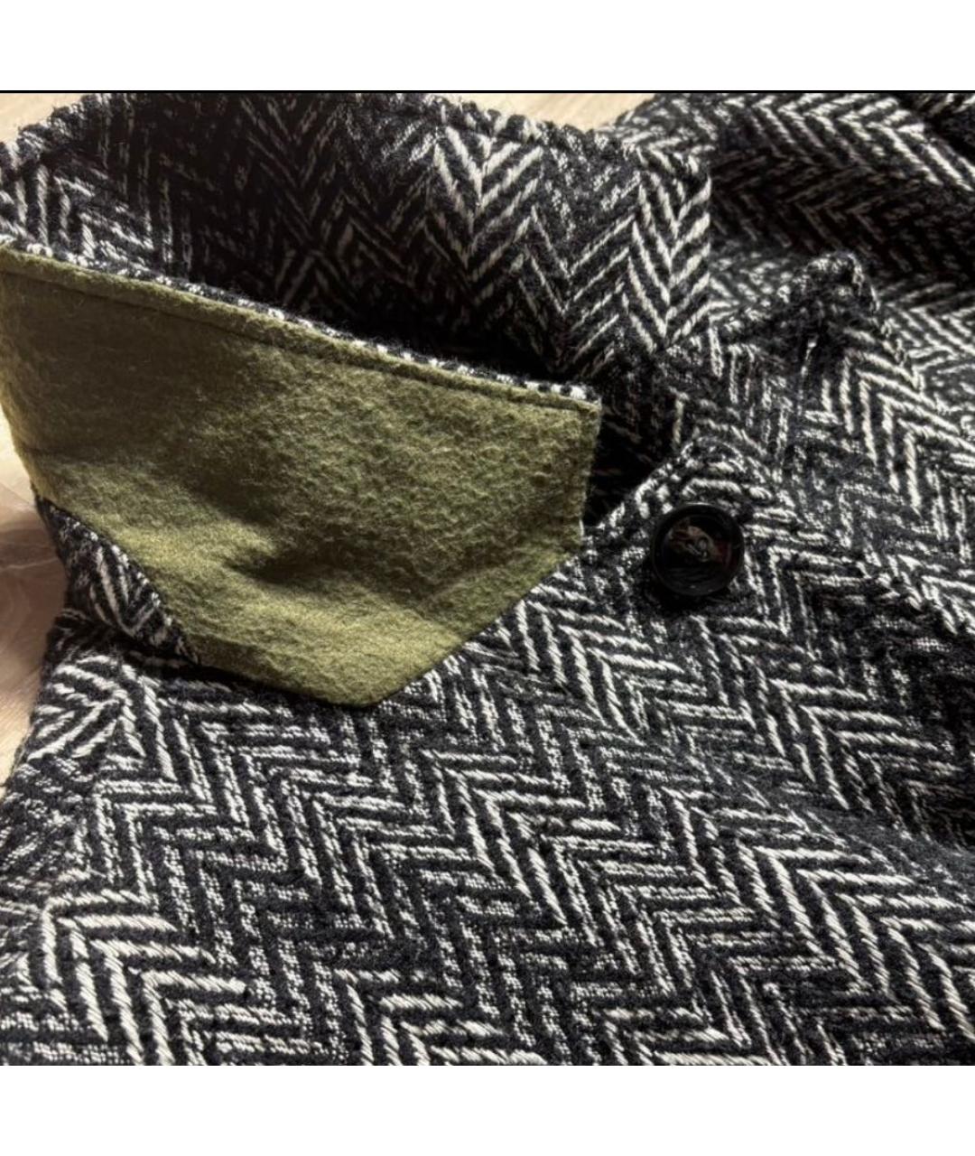 DIESEL Антрацитовое шерстяное пальто, фото 7