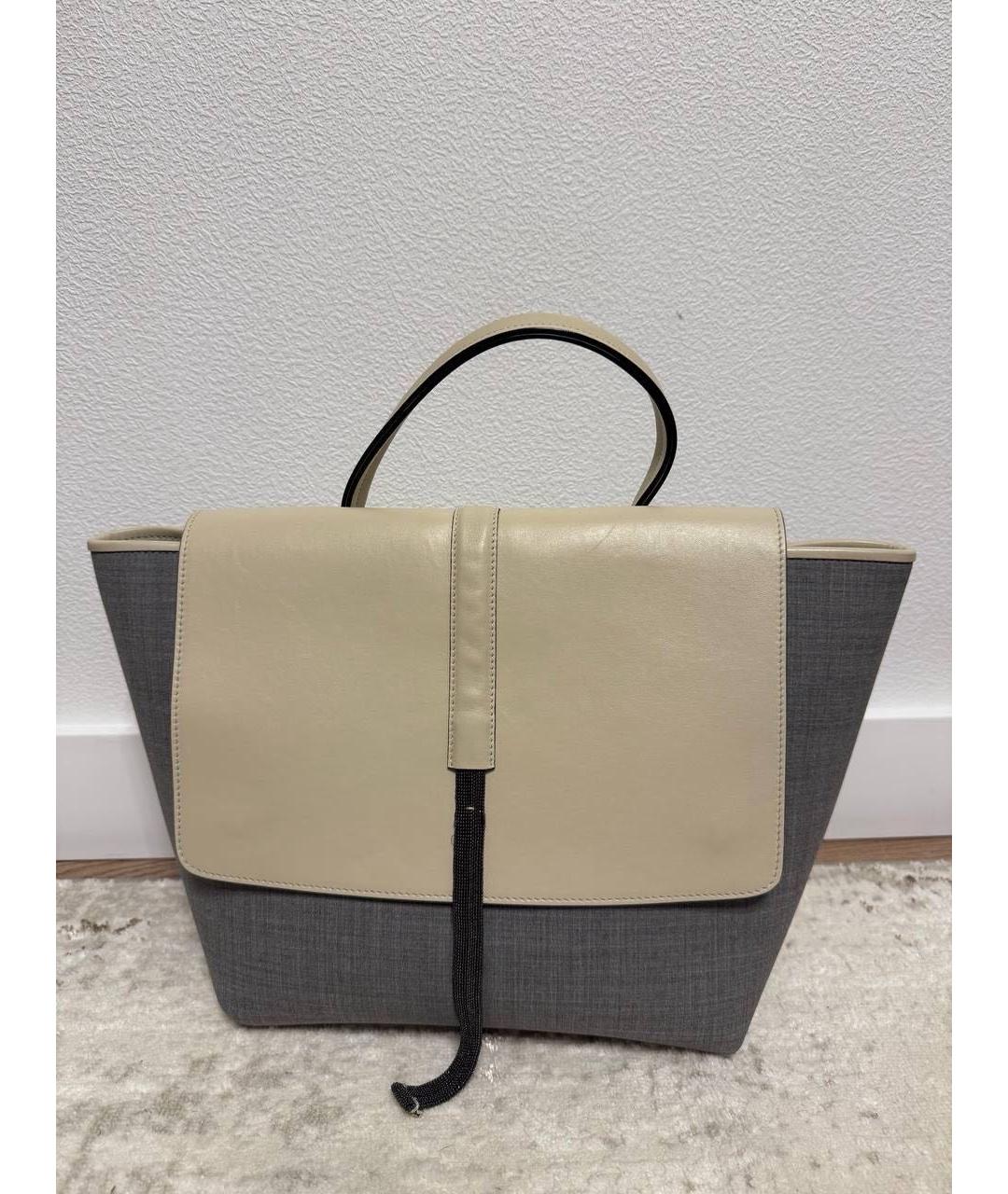 BRUNELLO CUCINELLI Мульти кожаная сумка с короткими ручками, фото 2