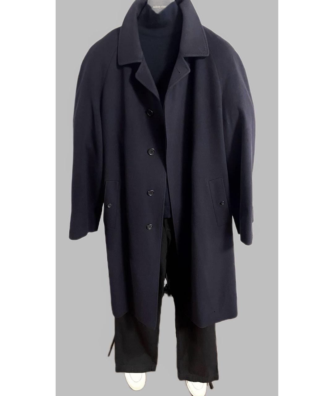 BURBERRY Темно-синее шерстяное пальто, фото 6