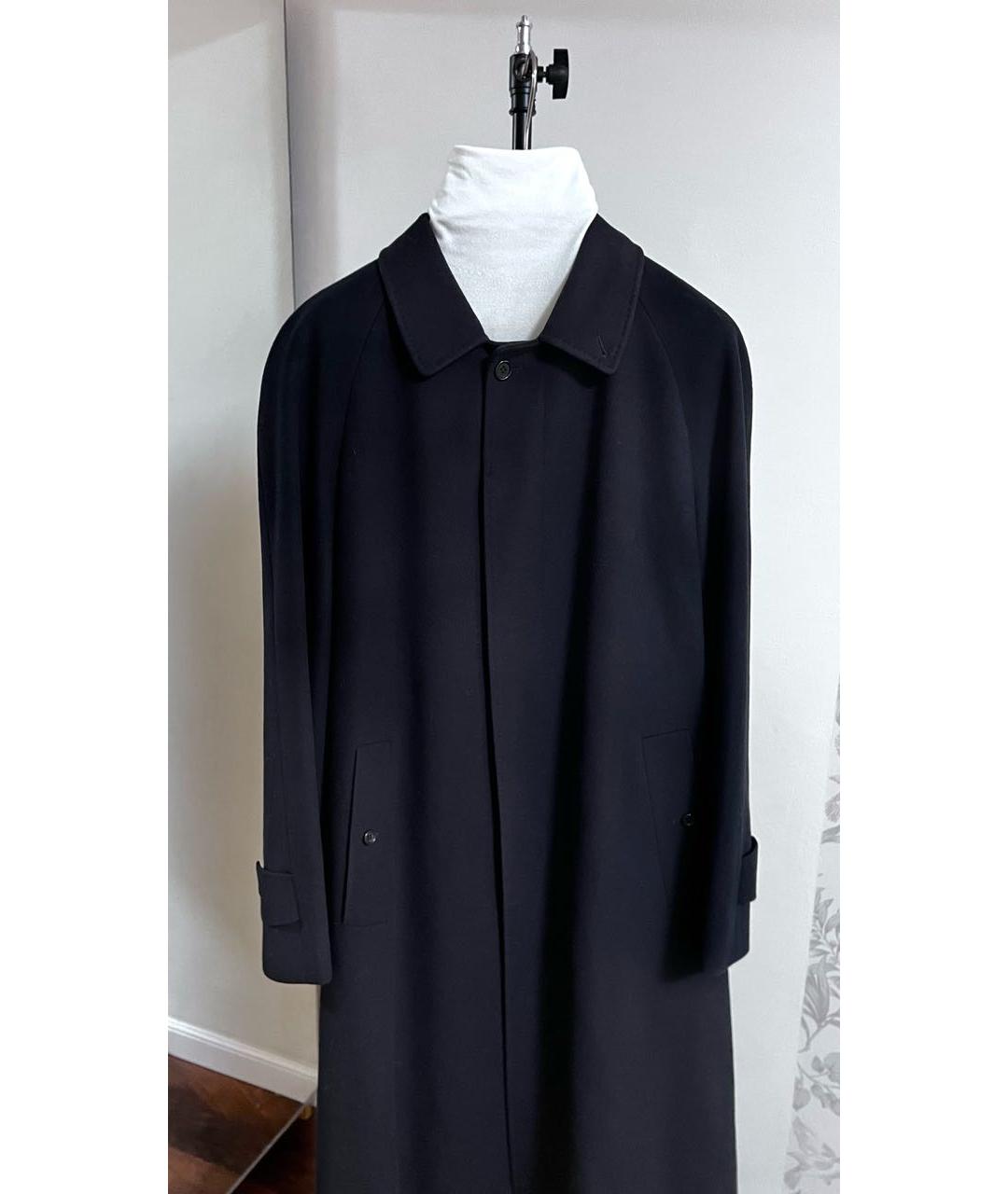 BURBERRY Темно-синее шерстяное пальто, фото 7
