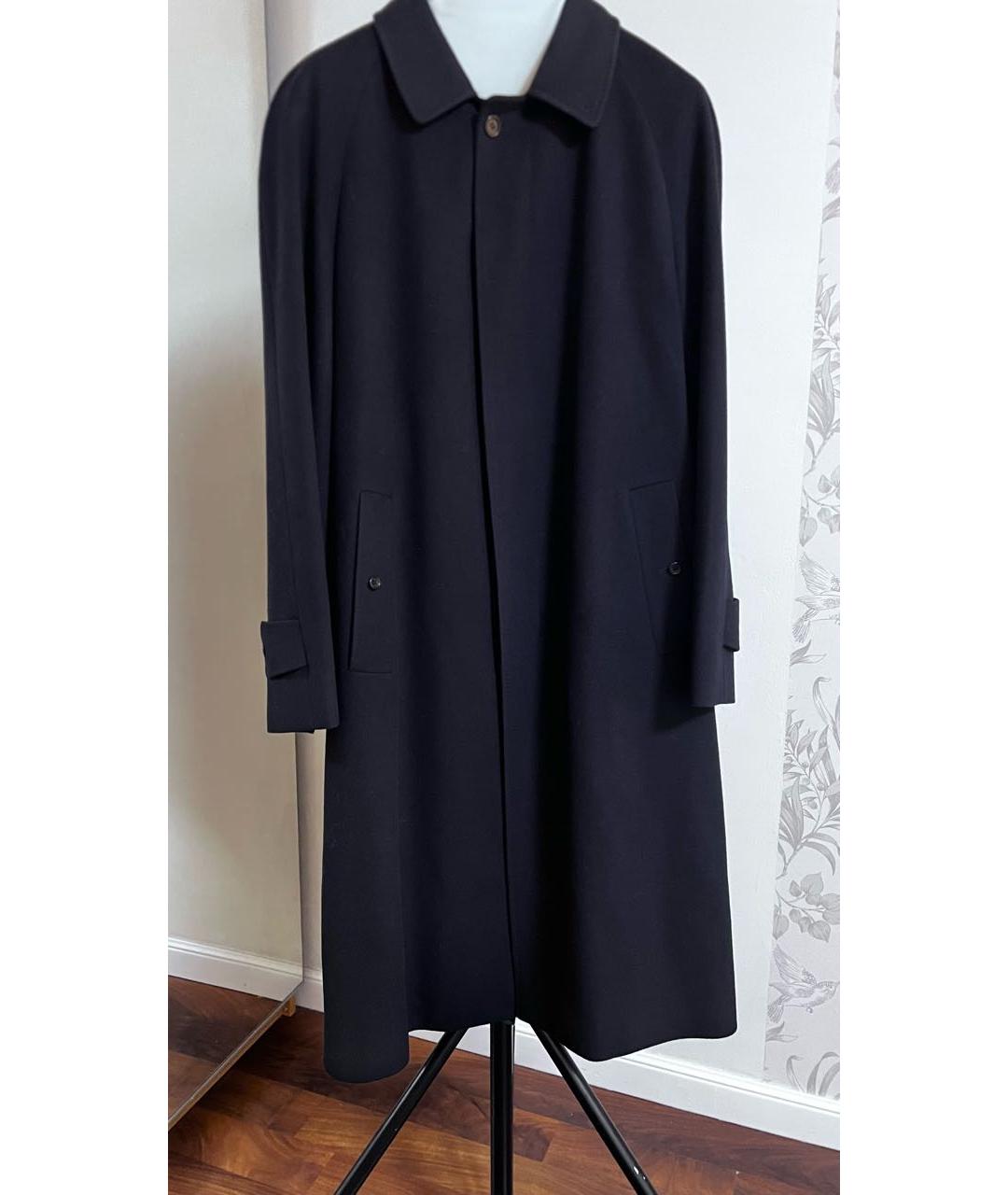 BURBERRY Темно-синее шерстяное пальто, фото 5