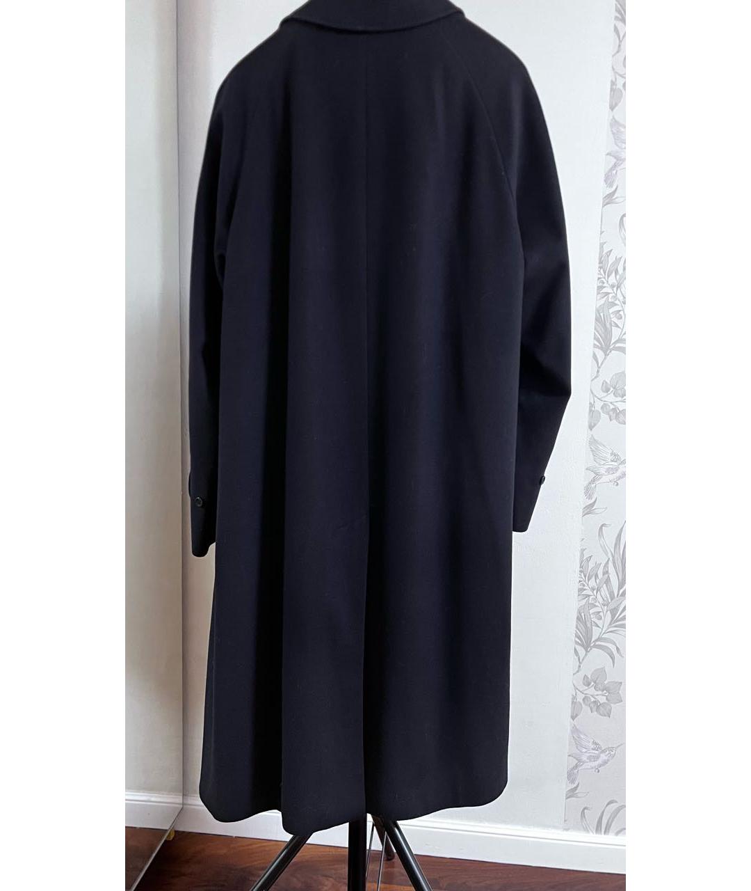 BURBERRY Темно-синее шерстяное пальто, фото 2