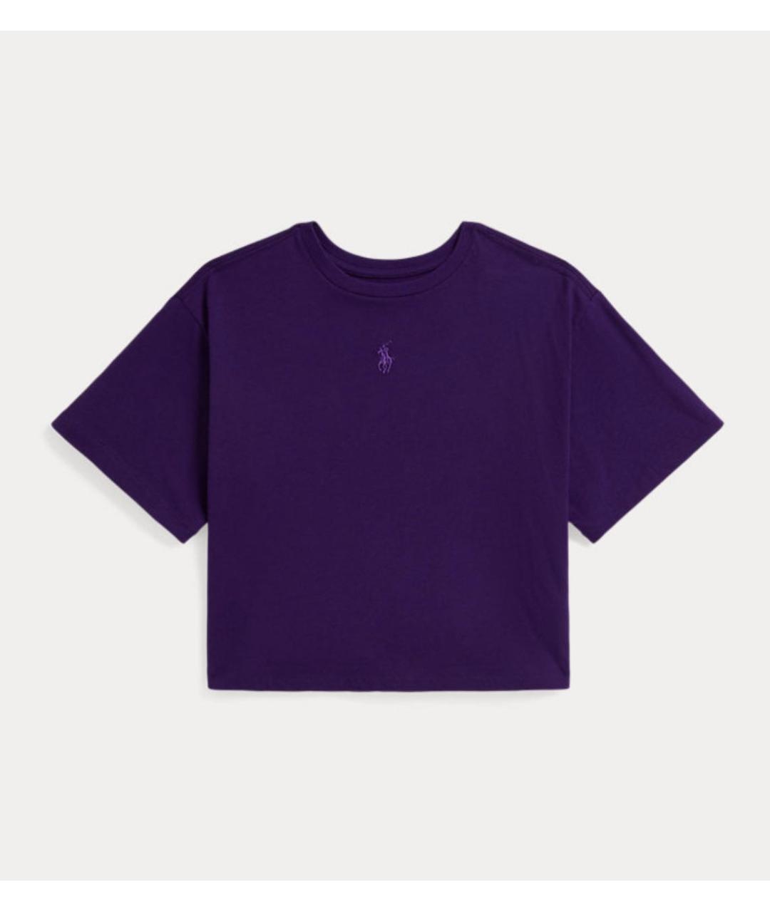 POLO RALPH LAUREN Фиолетовый хлопковый детская футболка / топ, фото 5