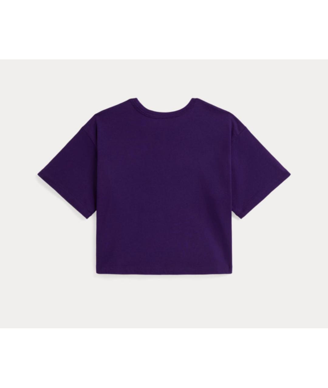 POLO RALPH LAUREN Фиолетовый хлопковый детская футболка / топ, фото 2