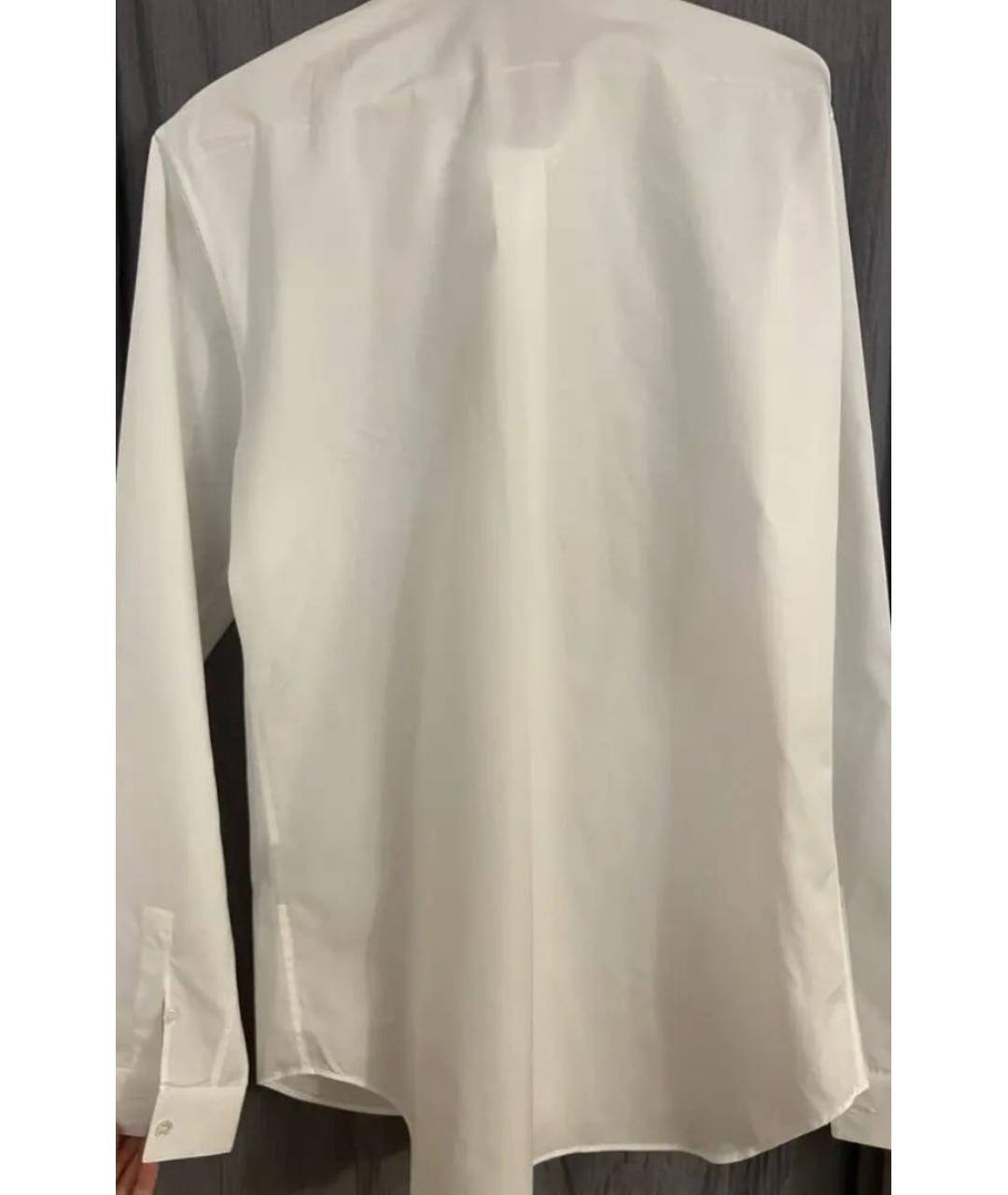CHRISTIAN DIOR Белая хлопковая классическая рубашка, фото 3