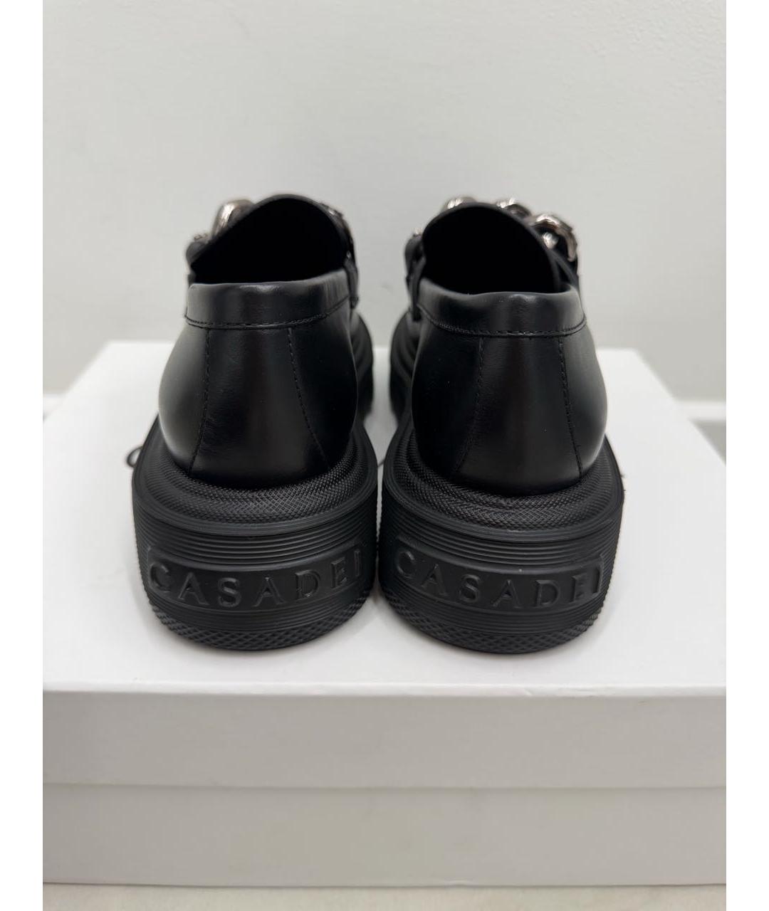 CASADEI Черные кожаные лоферы, фото 4