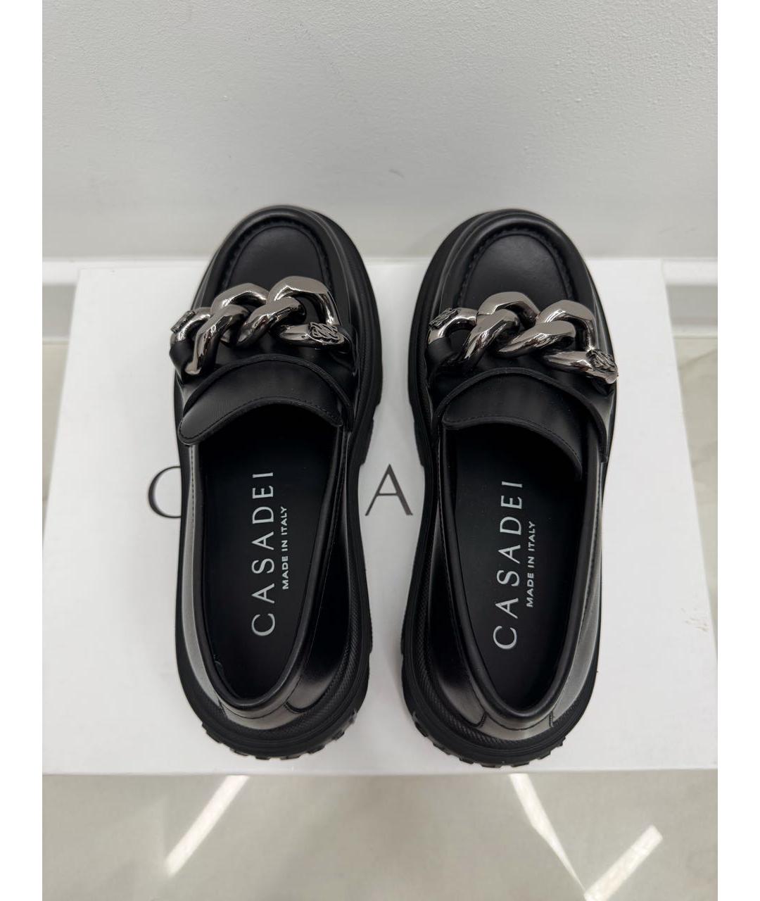 CASADEI Черные кожаные лоферы, фото 3