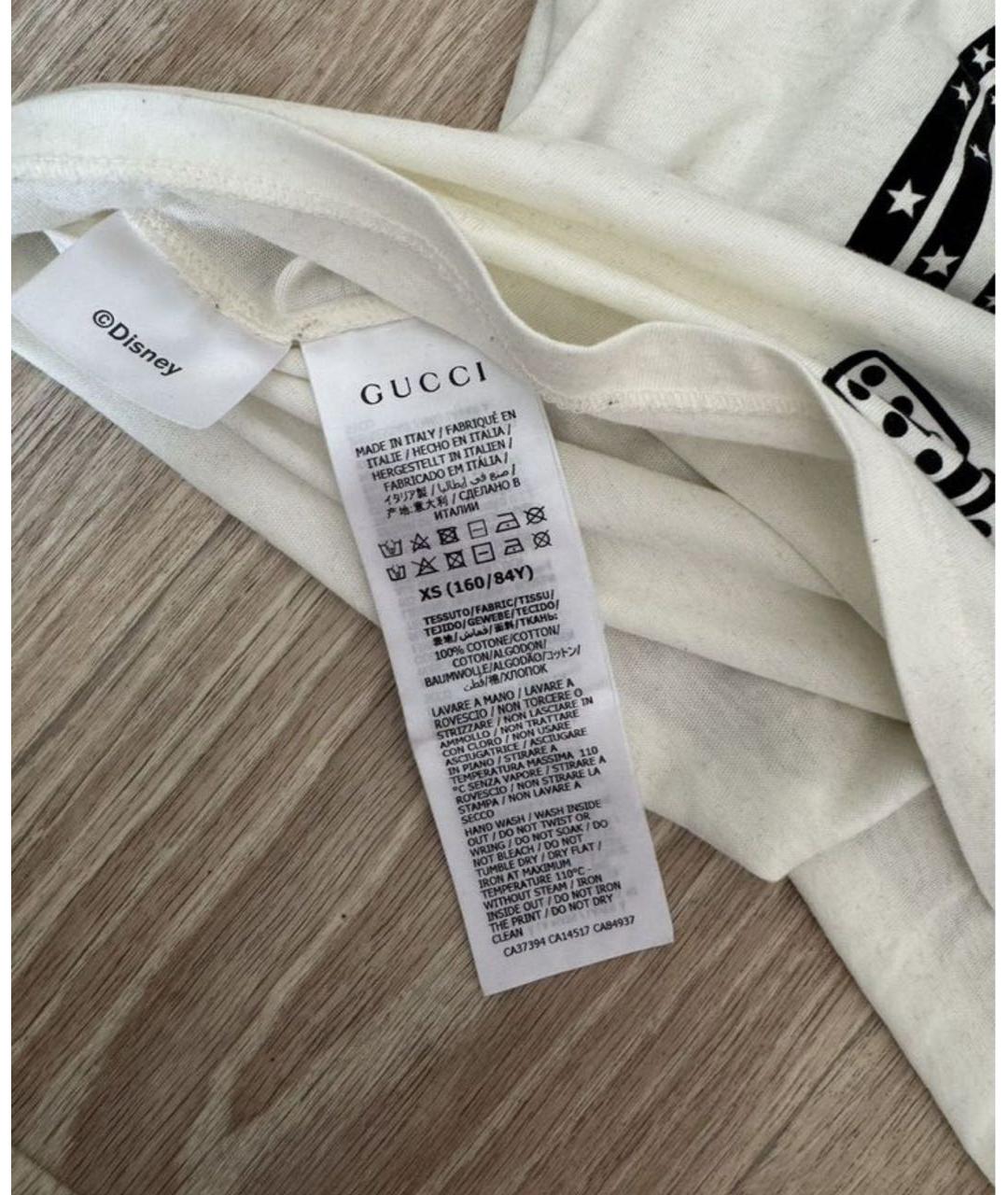 GUCCI Бежевая хлопковая футболка, фото 6