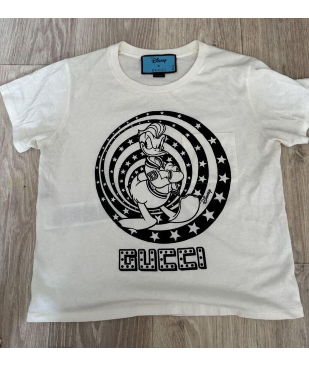 GUCCI Бежевая хлопковая футболка, фото 7