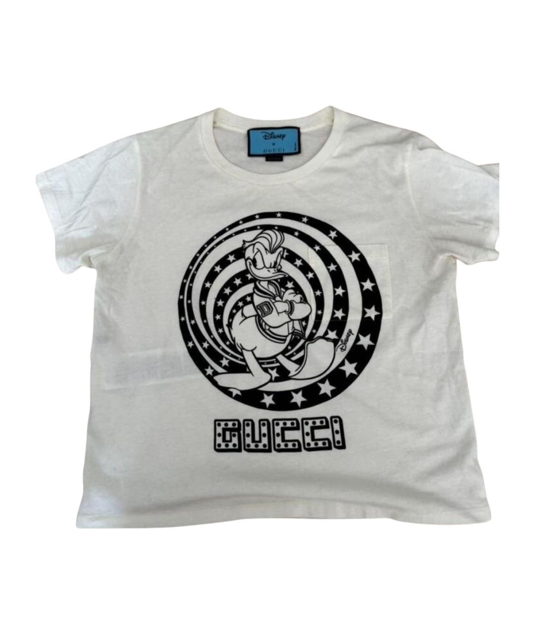 GUCCI Бежевая хлопковая футболка, фото 1