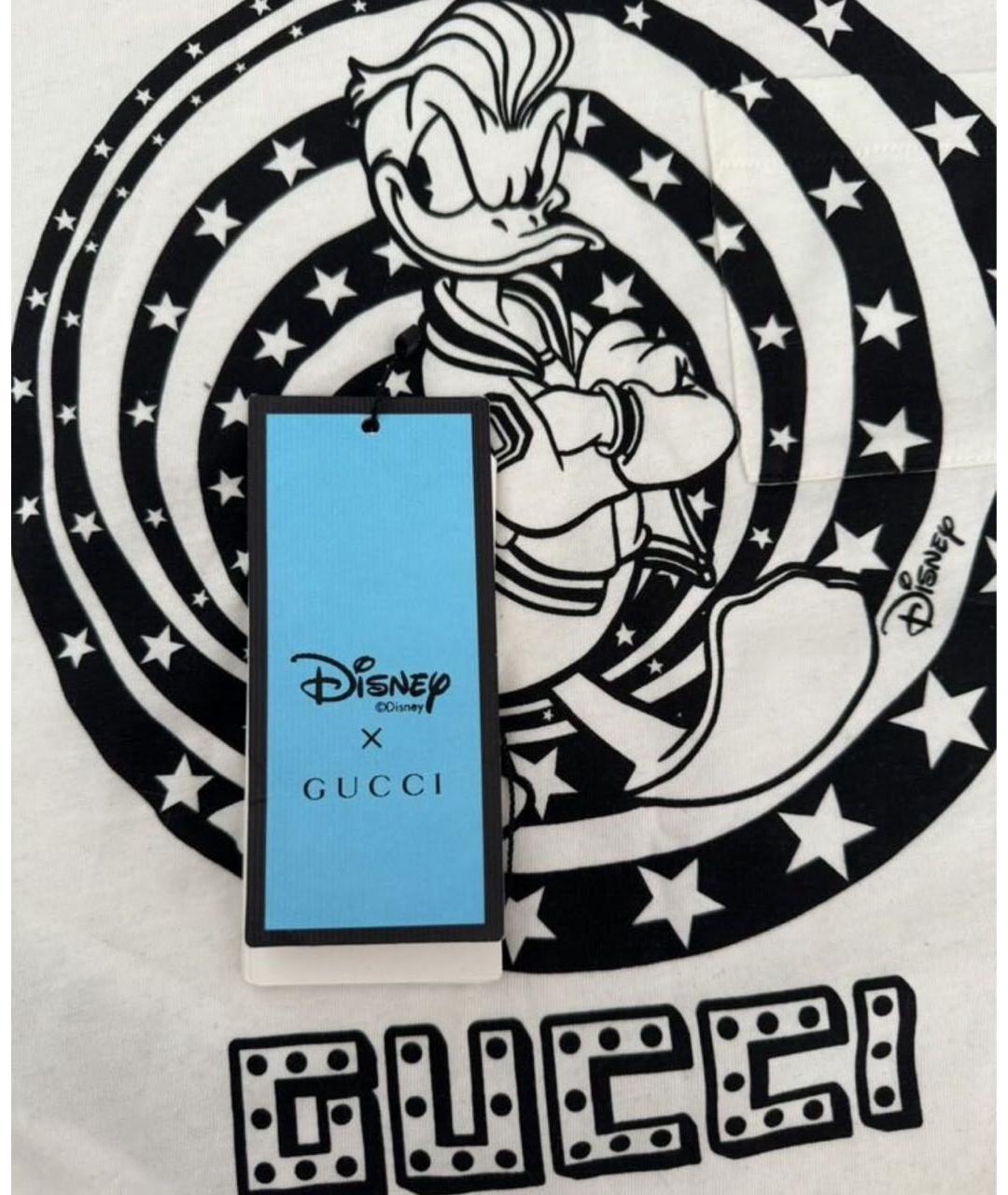 GUCCI Бежевая хлопковая футболка, фото 3