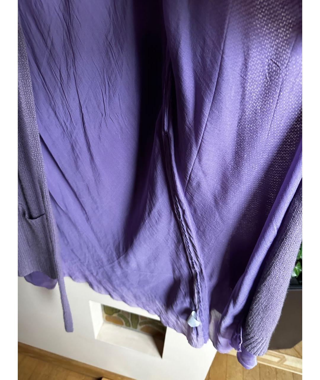 DRIES VAN NOTEN Фиолетовый кашемировый кардиган, фото 3