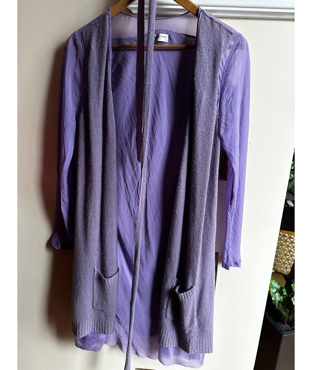 DRIES VAN NOTEN Фиолетовый кашемировый кардиган, фото 6