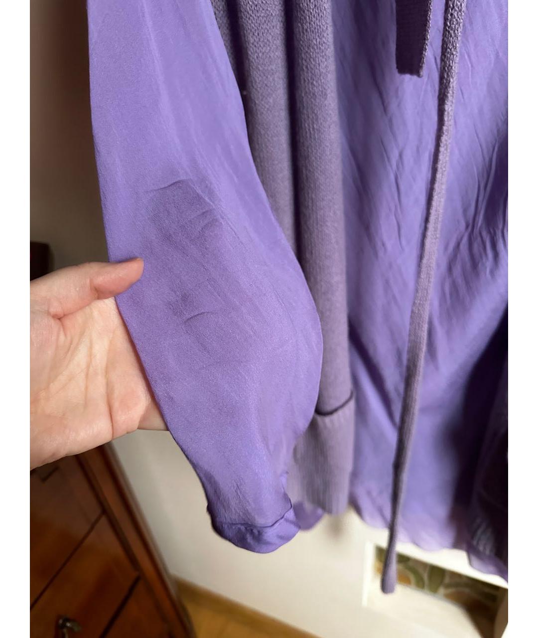 DRIES VAN NOTEN Фиолетовый кашемировый кардиган, фото 4