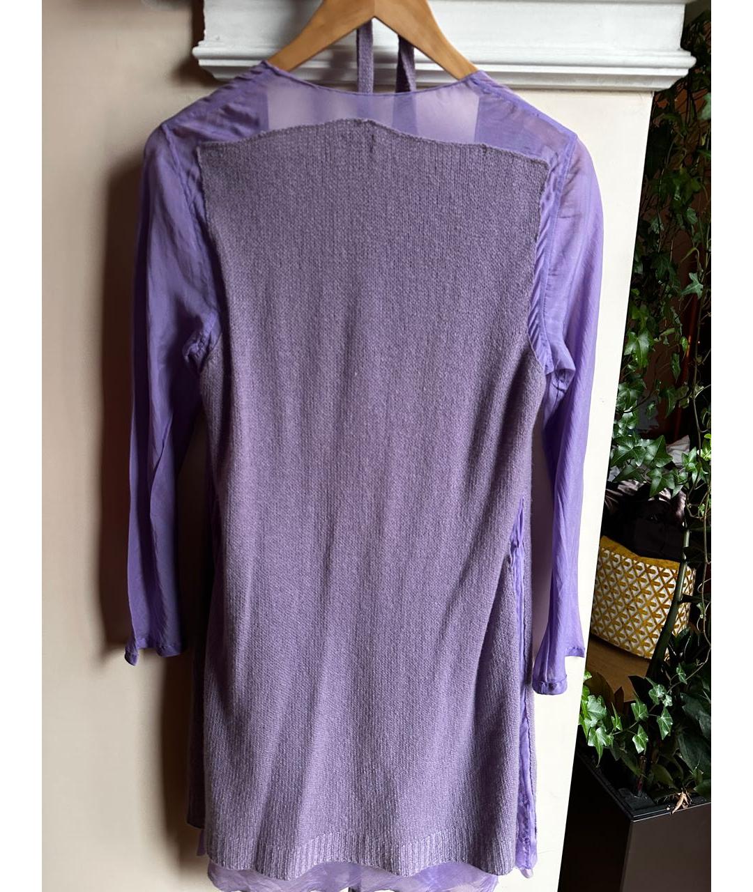 DRIES VAN NOTEN Фиолетовый кашемировый кардиган, фото 2