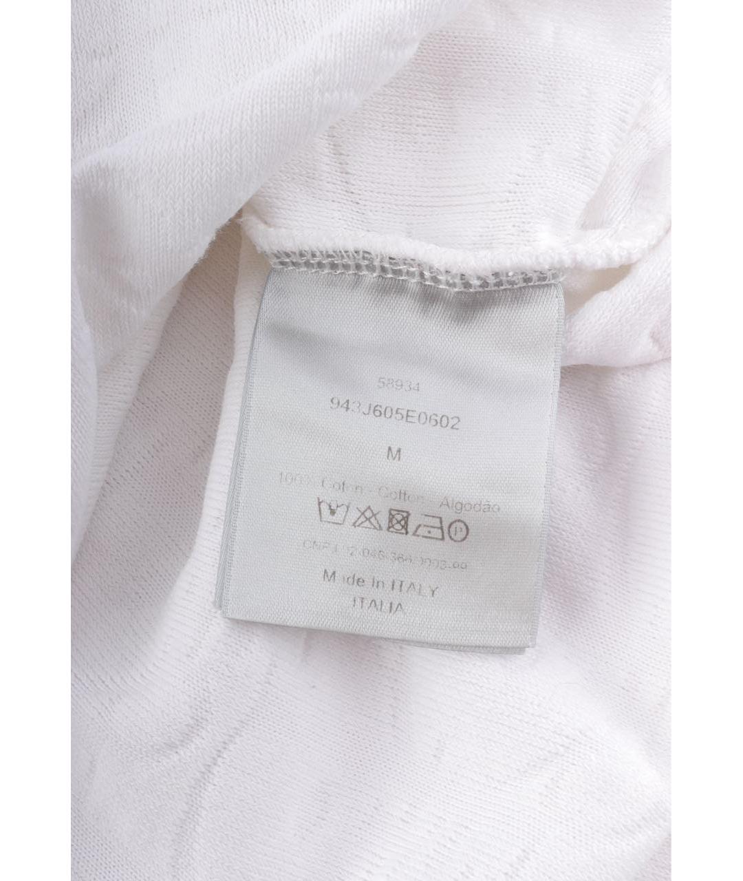 CHRISTIAN DIOR Белая хлопковая футболка, фото 5