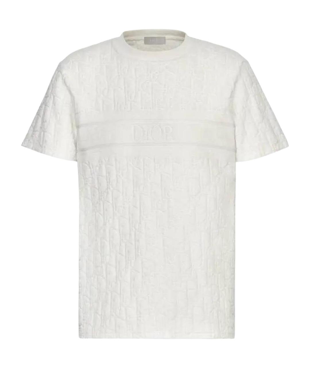 CHRISTIAN DIOR Белая хлопковая футболка, фото 1