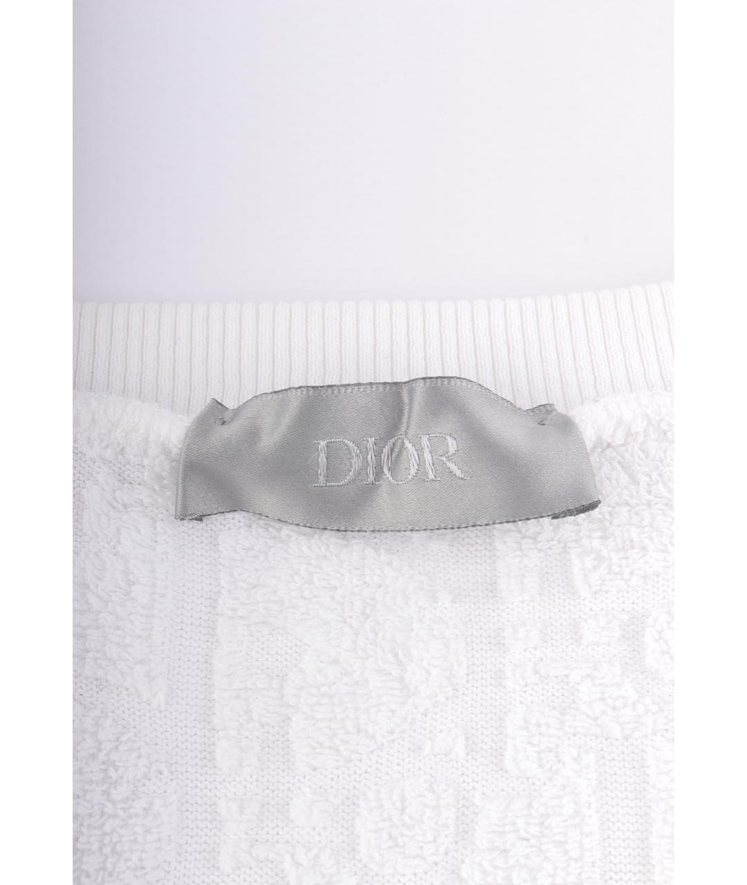 CHRISTIAN DIOR Белая хлопковая футболка, фото 4