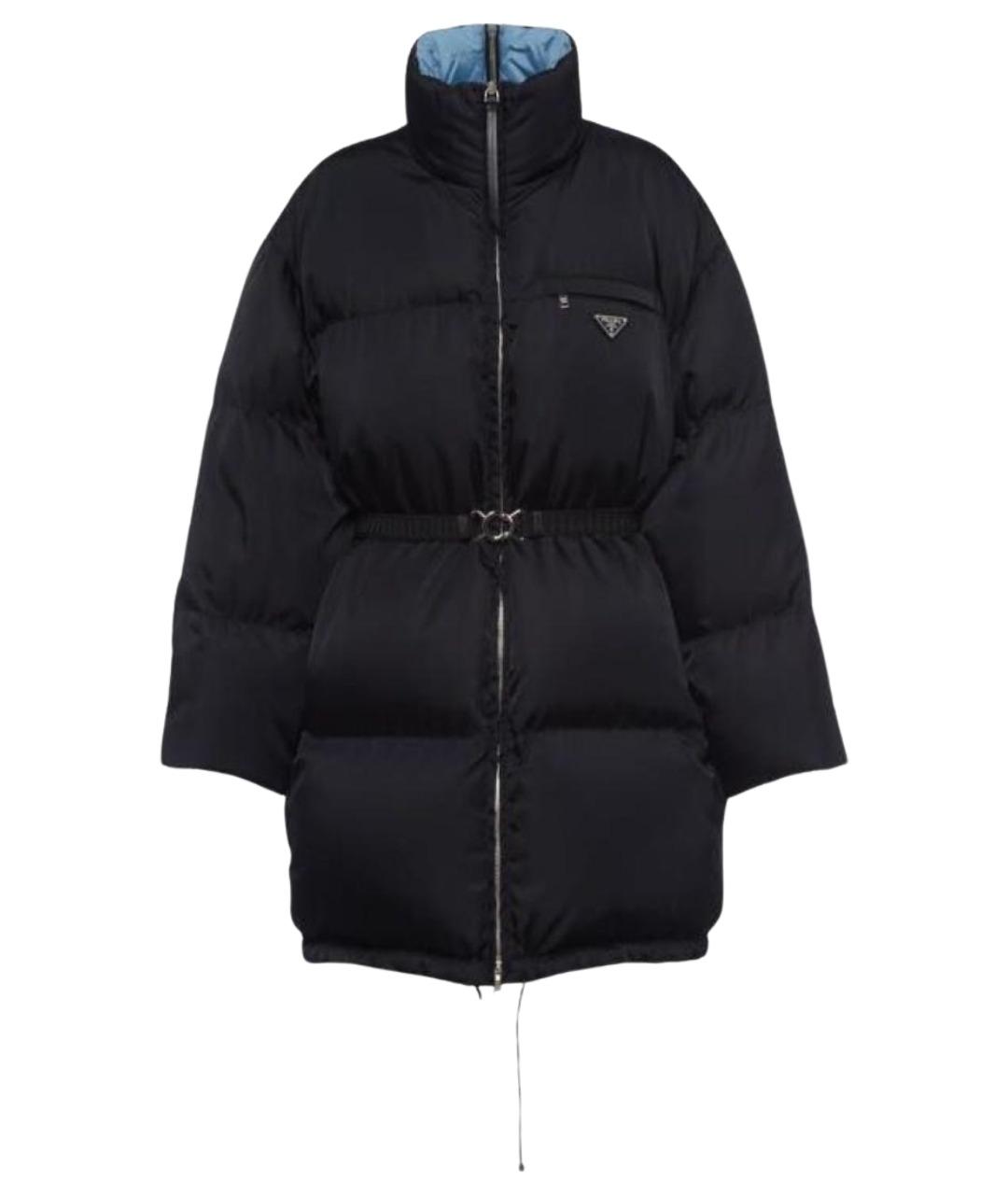 PRADA Черный полиэстеровый пуховик, фото 1
