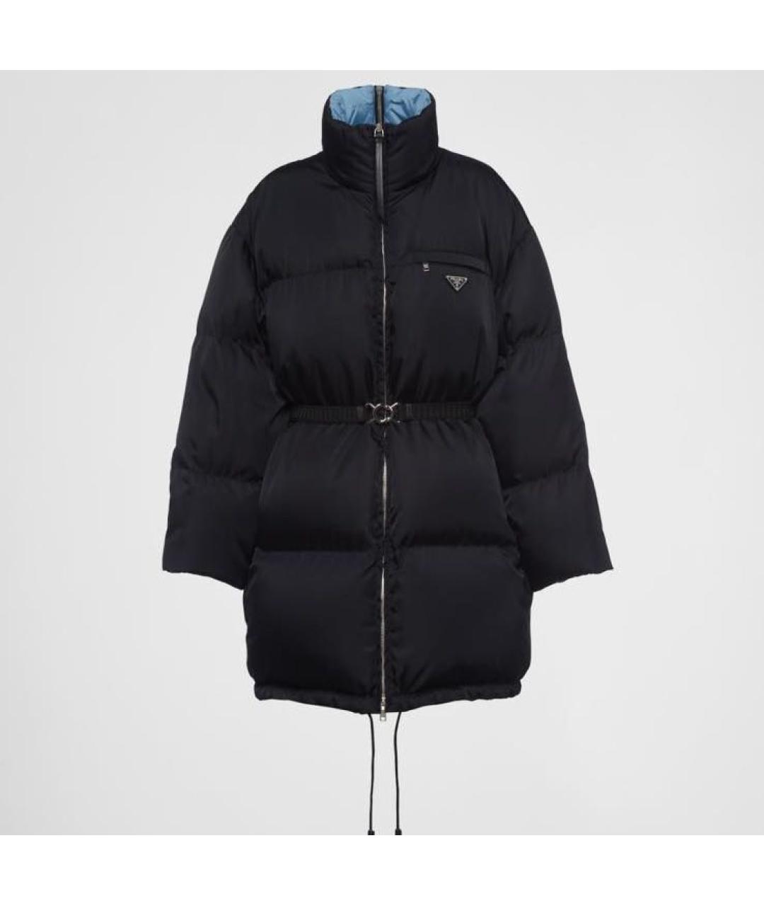 PRADA Черный полиэстеровый пуховик, фото 5