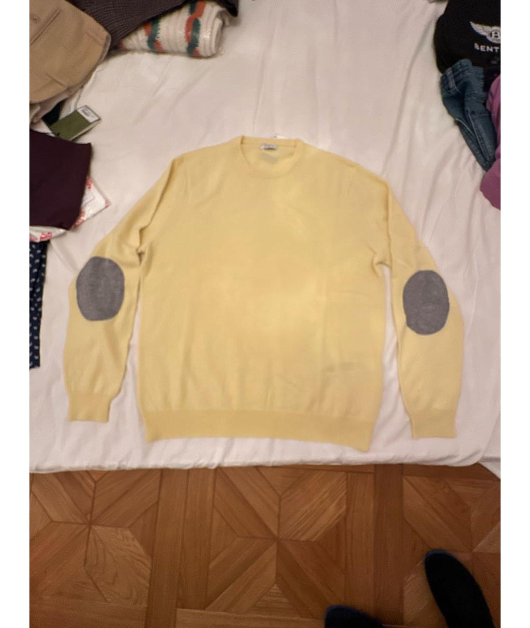 MALO Желтый шерстяной джемпер / свитер, фото 9