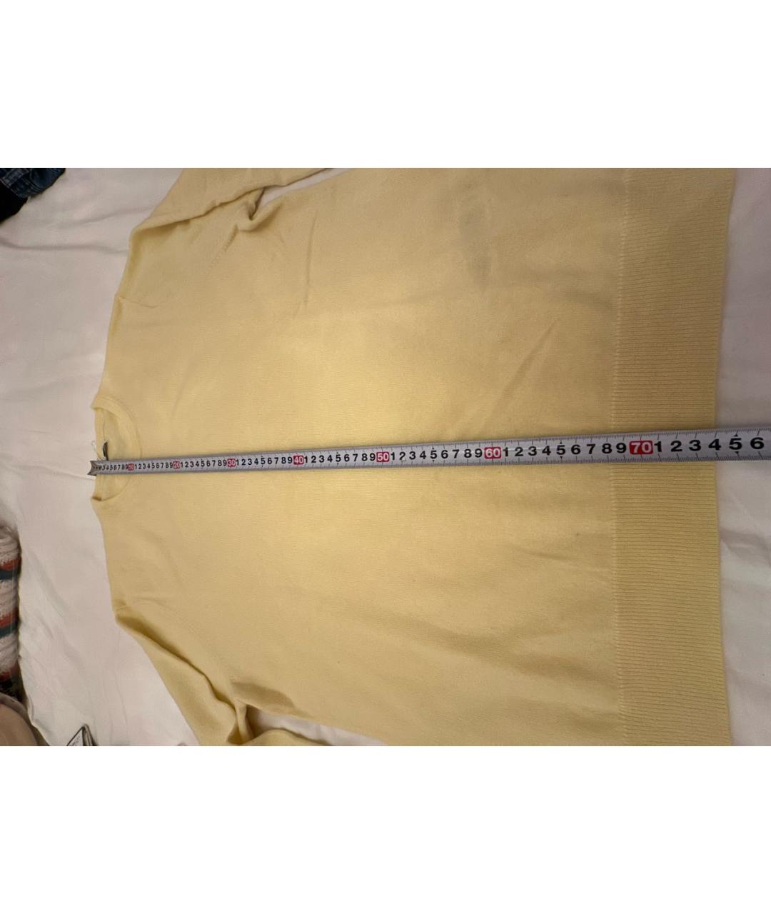 MALO Желтый шерстяной джемпер / свитер, фото 6