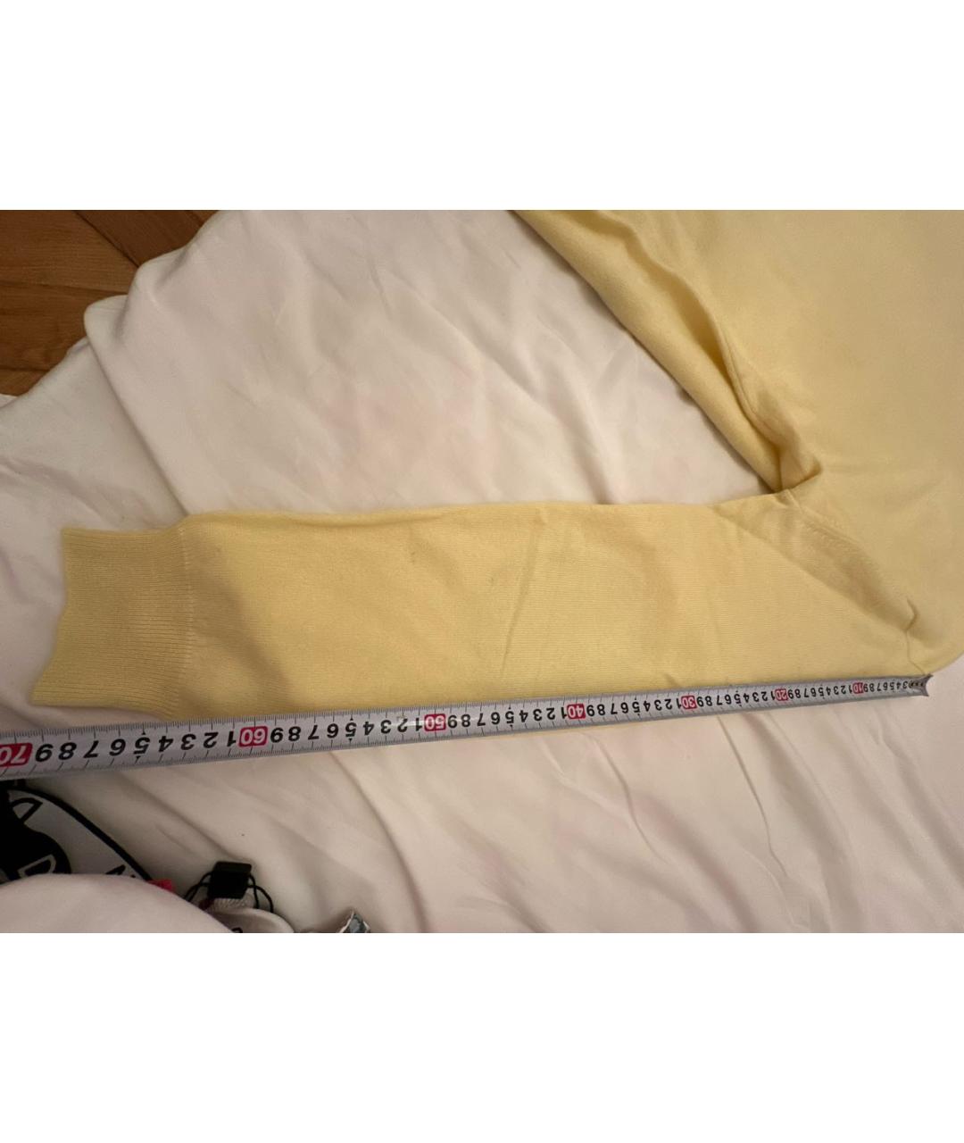 MALO Желтый шерстяной джемпер / свитер, фото 7